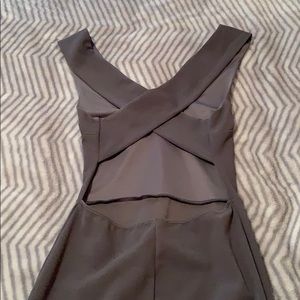 Little crisscross gray dress
